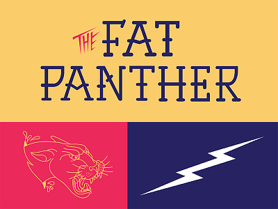 Fat Type branding custom type fat panther font illustration lightning panther typography vector