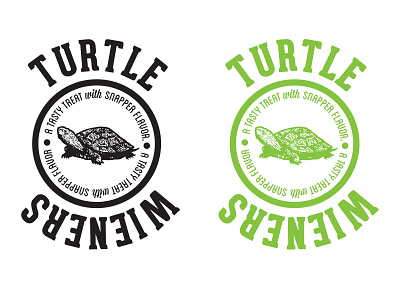 TW badge illustration pickles tasty turtle turtle wieners
