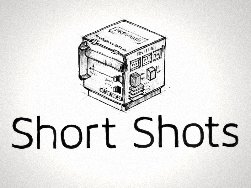 Short Shots gif hand lettering illustration mock up noise title card