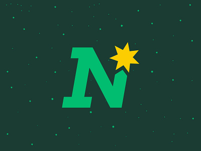 N* Rebrand 02 hockey klink slab logo micah thompson n north stars rebrand space star vector