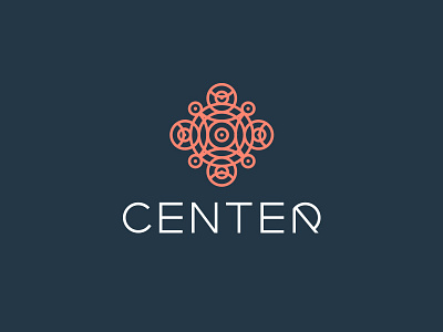 CENTER center ceremony custom lettering meditation radials vector wheel