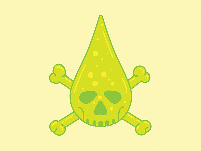 Hazardous Spill bones chemicals drop hazard icon safety skull spill