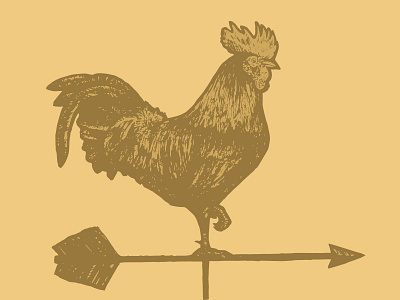 Doodle Doo arrow concept farm illustration logo rooster