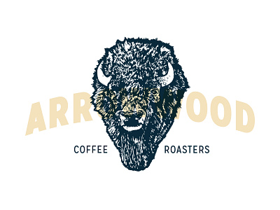 AW Alternate Lockup arrows bison coffee illustration lightening rebrand roasters