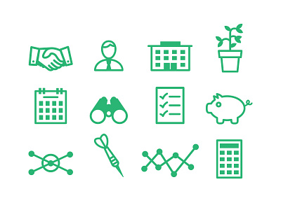 Fiscal Icons charts dart fiscal handshake icons piggy bank plant