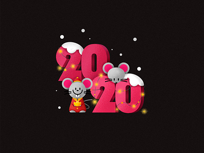 Happy2020！ 2020 illustration texture