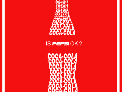 coca cola or pepsi ? branding design graphic illustration original product type art type design typography vector