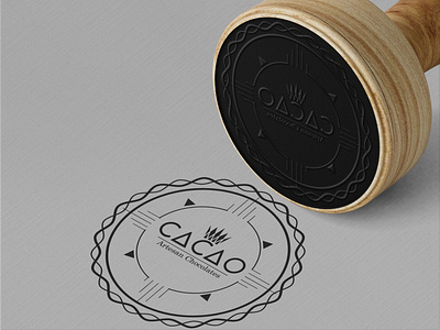 Cacao - Artesan Chocolates, company stamp design branding design graphic logo original product product design stamp design