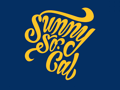 Sunny So Cal design designer draw drawing font fonts lettering letters logo los angeles typography vector art
