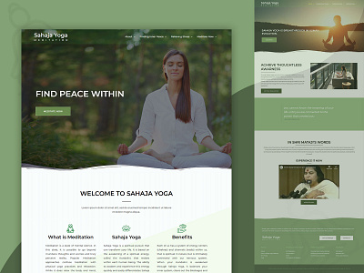 Sahaja Yoga-Landing Page branding design illustration logo minimal typography ui ux web website