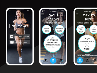 Fitness App POC app design typography ui ux
