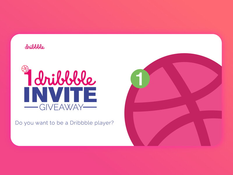 1 Dribbble invite! Send me your best work. work giveaway dribbble illustrator branding logo ui ux invite