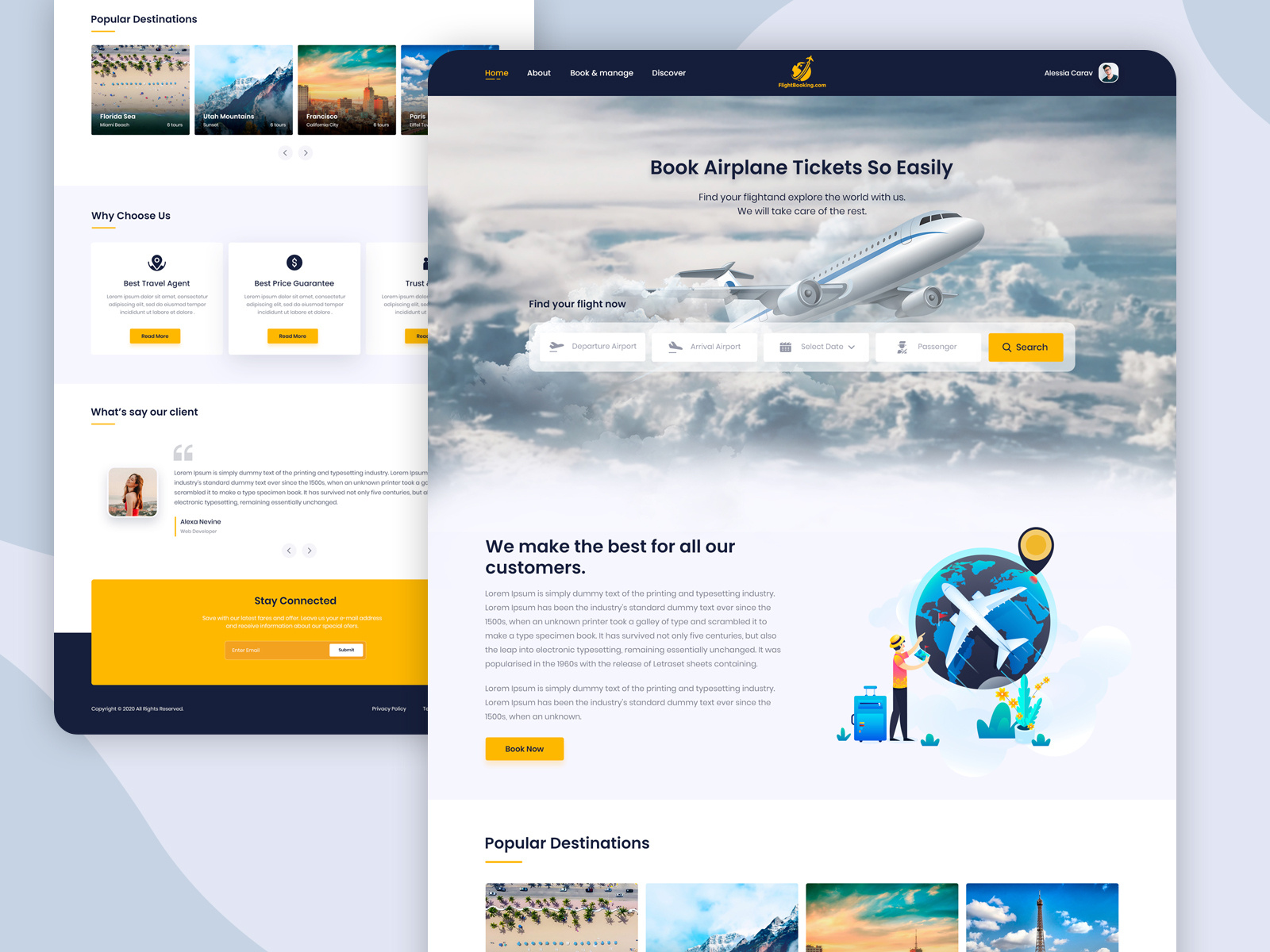 Flight Booking site by Ajendra Sutariya on Dribbble