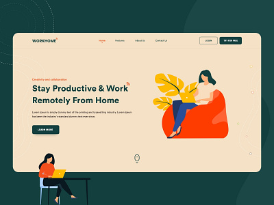 Remotely work landing page