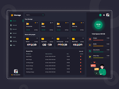 Storage Dashboard Dark