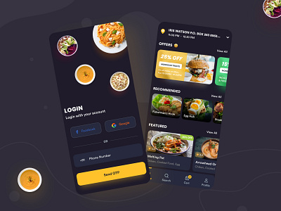 Food Delivery App Dark Mode