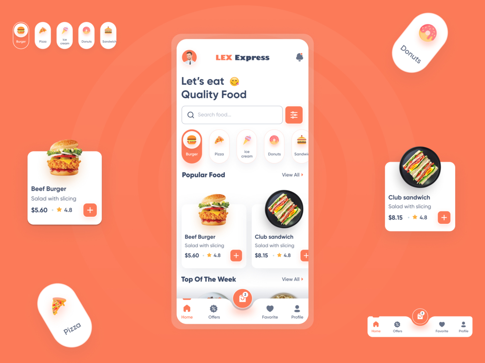 Food App UI by Ajendra Sutariya on Dribbble