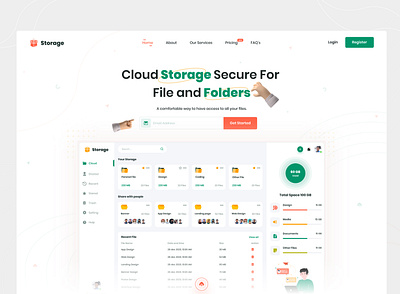 Storage Landing Page design landing page storage storage landing page ui ux webdesign website