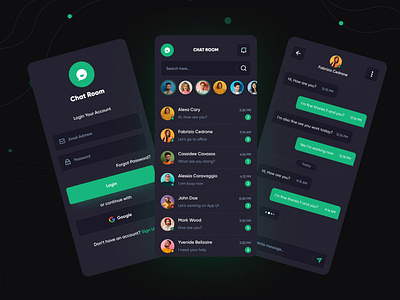 Chat Room App (Dark Mode)