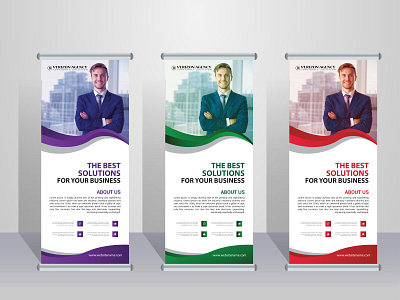 Corporate Roll Up Banner Design branding clean design colorful design illustration logo roll up banner ui ux vector web