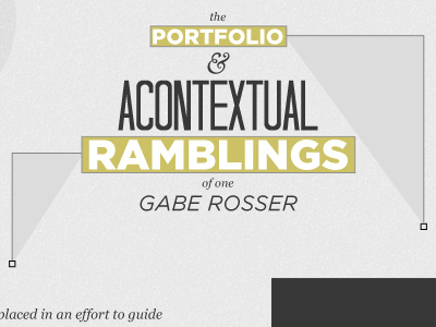 Folio + Rambling Header blog portfolio