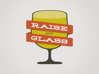 Raise Your Glass banner beer brew glass