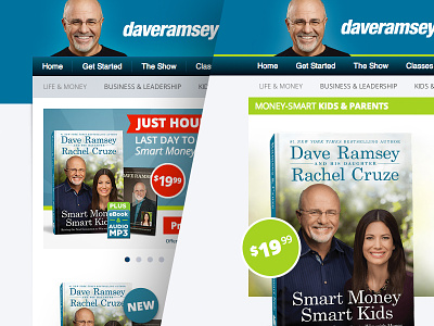 Dave Ramsey Subtle Changes book interface speaker subtle ui website