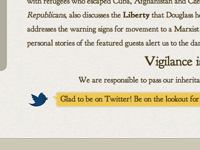 Vigilance css text tweet web