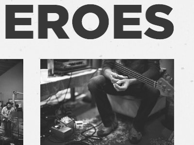 House of Heroes Website blackwhite css3 html5 layout minimal newspaper publication responsive