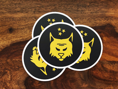 Santa Fe Wildcats illustration logo print school sticker wildcats