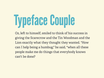 Typeface Coupling 2x adelle font league gothic typeface