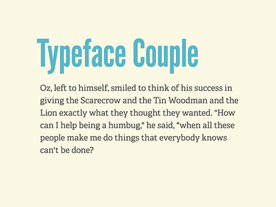 Typeface Coupling