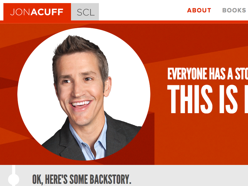JonAcuff.com acuff speaker book writer header mast tab nav league-gothic