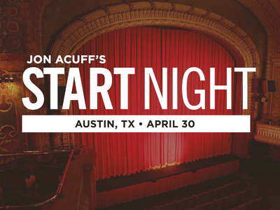 Jon Acuff Start Night acuff austin book event launch live logo speaker writer