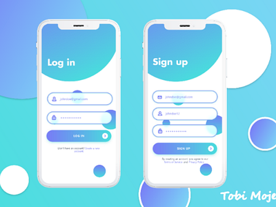 Login and Signup Page app design login sigin ui design