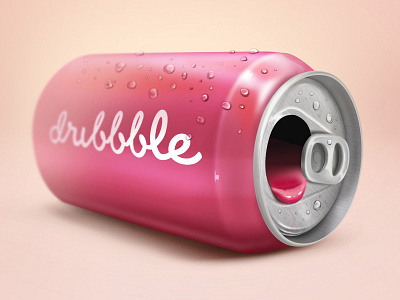 Can of dribbble dribbble icon pink