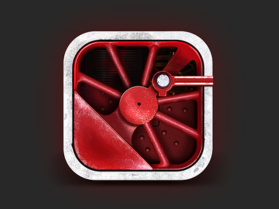 App icon design icon steam strain wheel