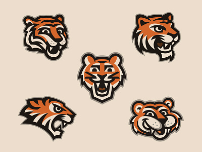 Tanglewood Tigers Elementary School animal cat head logo tiger