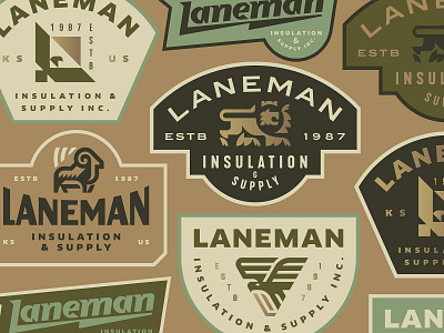 Ianeman Insulation badge crest lion ram