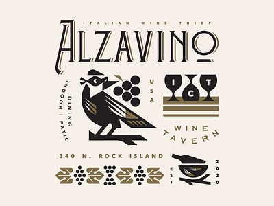 Alzavino Wine Thief bar bird branch galss grapes nest thief wine