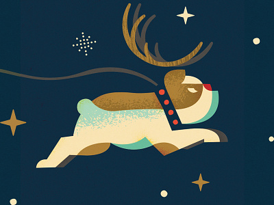 Christmas Cards bulldog cards christmas deer dog fly holiday horns