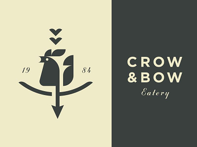 Crow & Bow arrow bird bow chicken crow fly rooster