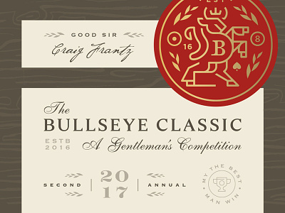 Bullseye Classic 2017 animal bar bull crest crown darts game horns pool shield