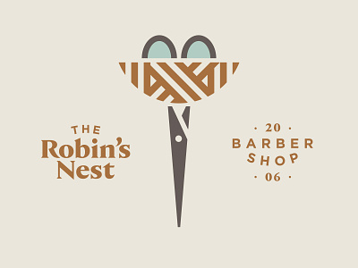 The Robin's Nest Barber Shop barber bird cut egg hair nest scissors