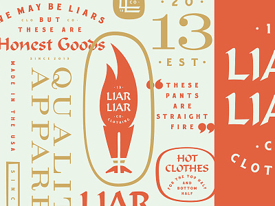 Liar Liar Clothing Co. clothing fire flame pants type
