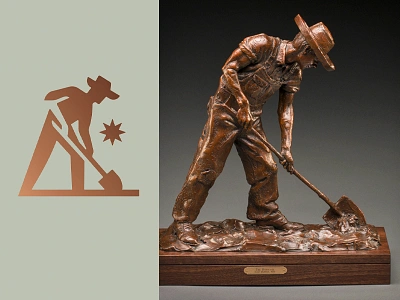 The Heritage dig farm hat man shovel work