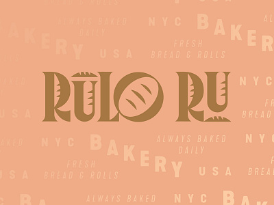 Rulo Ru Bakery bakery bread letters type