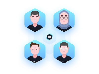 fetux team avatar 2020 design avatar avatardesign blue design dribbble icon illustration vector