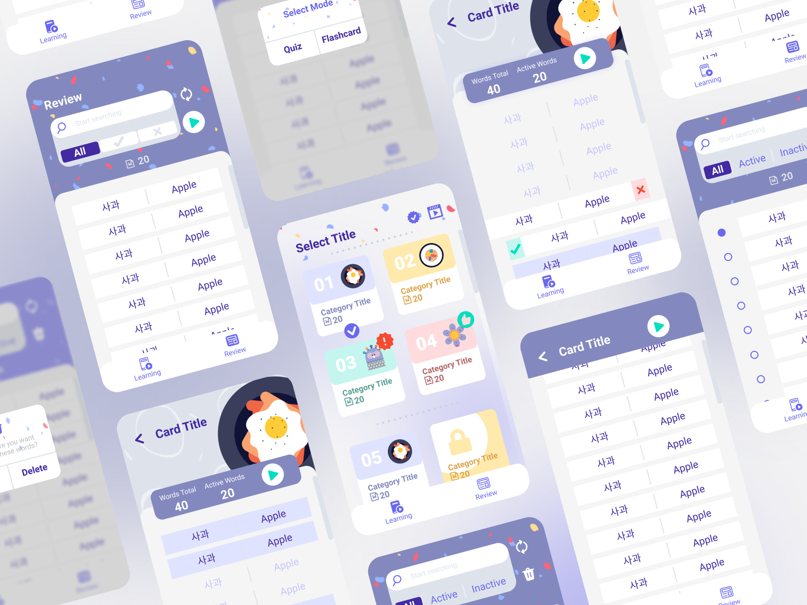 Language Learning App UI by Anna ☻ on Dribbble