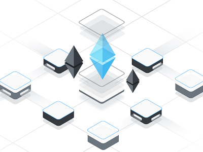 Ethereum Isometric Illustration blog flat icons illustration isometric isometry ui vector webdesign website